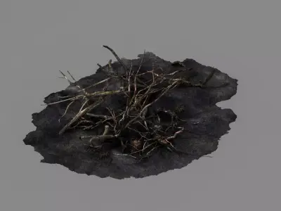 Game Elf Mountain - Broken - Timber 01 3D model