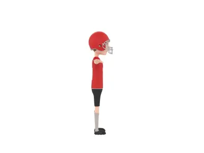 CartoonMan048 Football Player 3D model
