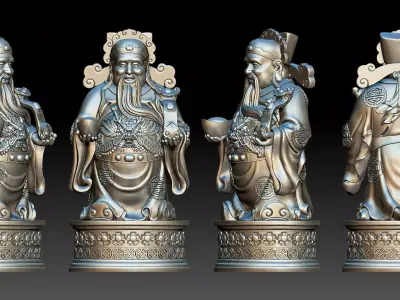 god of Wealth  3D print model