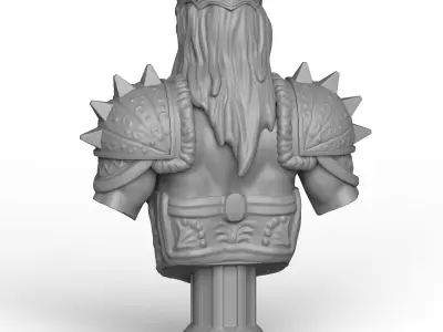 Female Warrior Statue 3D print model