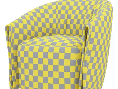 Modern light luxury style sofa chair 3d model Low-poly 3D model