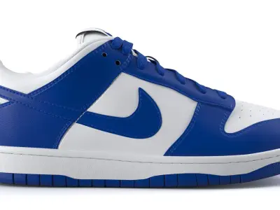 Nike Dunk Low varsity royal PBR Low-poly 3D model