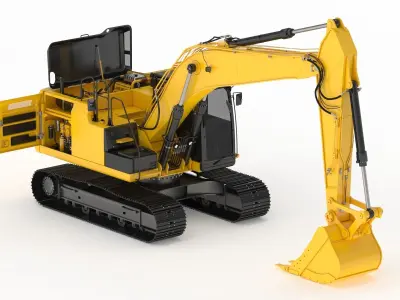 Crawler Excavator Generic 07 3D model
