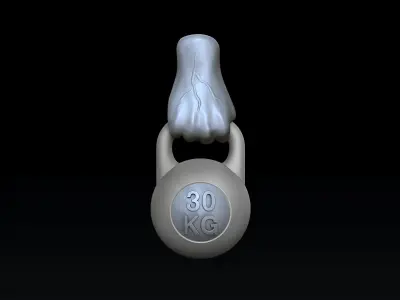 Kettlebell Pendant 3D print model