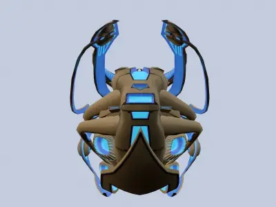 Spaceship CAR Low-poly 3D model