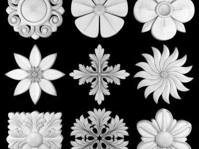 Ornament Element Pack 16 3D model