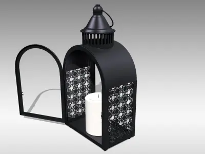 Metal Lantern 04 Low-poly 3D model