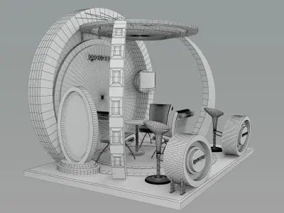 Booth Exhibition Stand a39b 3D model