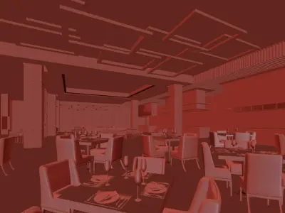 restaurant interior scenes 3D model