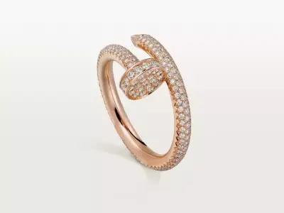 NAIL - RING - CLASSIC - PAVED 3D print model