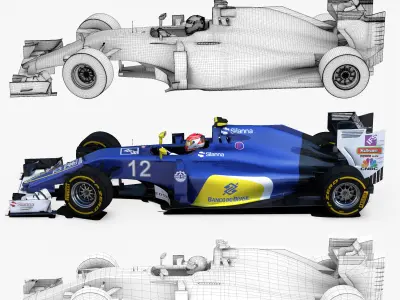 Sauber C35 Low-poly 3D model