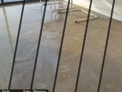 TUREX INTERNATIONAL Travertine Tiles Set 3D model