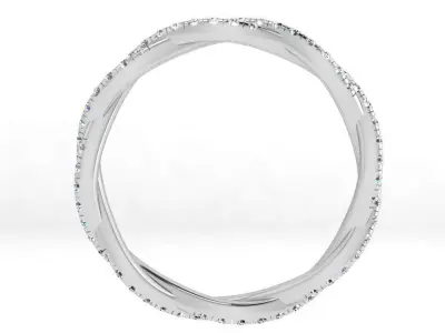 Twisted Diamond Band 3866 3D print model