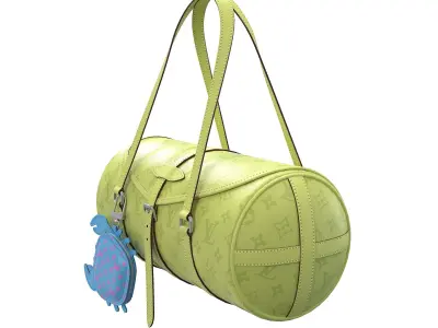 Louis Vuitton Papillon Bag Green Low-poly 3D model