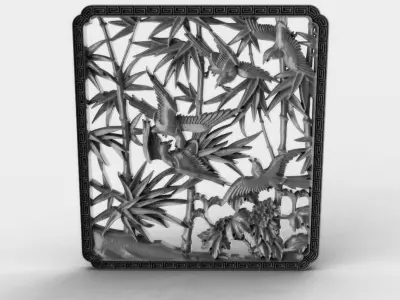 Reedbirds Wall Decoration 3D print model