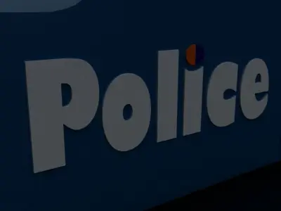 Little 3D Police Car Free low-poly 3D model