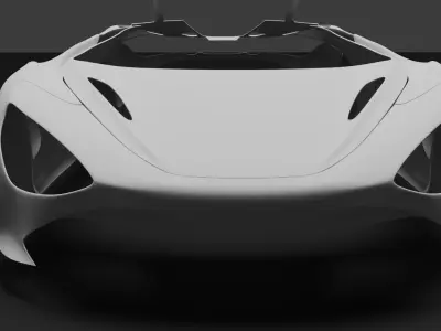 Mclaren 720s simple body with clear mesh 3D model
