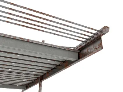Motorized Pergola 1a worn 1 3D model