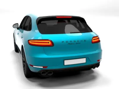 PORSCHE MACAN TURBO 2015 LOWPOLY Low-poly 3D model
