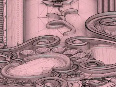 Carved mirror frame Free 3D print model