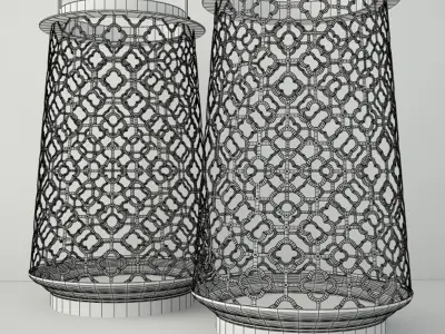 Geometric Lantern Set 3D model
