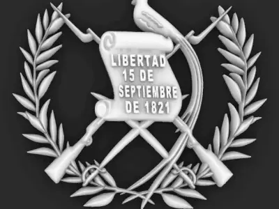 Escudo de Guatemala Coat Of Arms Guatemala 3D print model