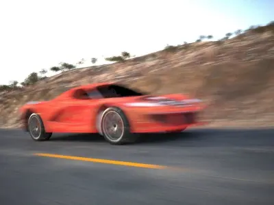 low poly AR vr car Low-poly 3D model