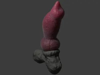 Jason Dog Penis Rigged Lowpoly and Highpoly Low-poly 3D model