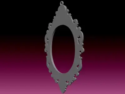 Gothic Skull Frame 3D print model