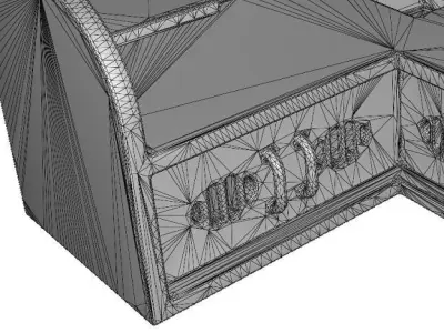 Wooden Kitchen Toy Low-poly 3D model