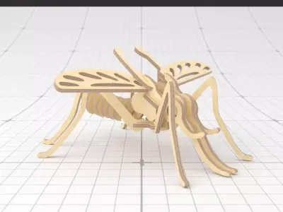 3D PUZZLE MOSQUITO SMALL 3D model