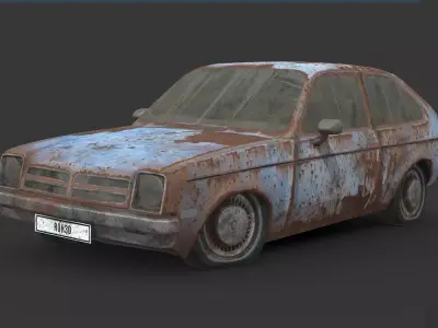 Abandoned Car - Chevrolet Chevette Low-poly 3D model