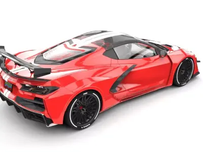 CHEVROLET CORVETT CEO ZR1 Low-poly 3D model