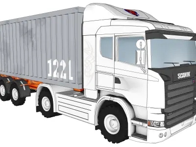 DumpTruck container truck 3D model