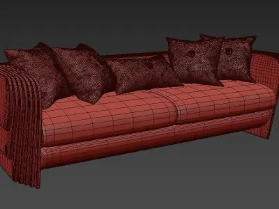 Angelas Luxury Metal Sofa 3D model purchase