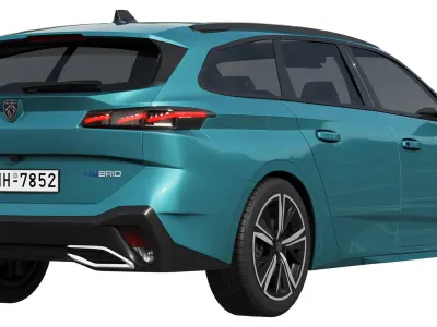Peugeot 308 SW hybrid 2022 3D model