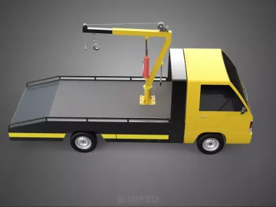 JACK CRANE LIFTER HAND CRANK WINCH HOIST TOW TRUCK PICKUP TOWING 3D model