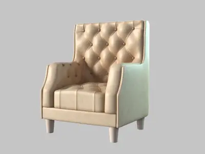 Chair upholstered 3D model