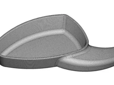 Plastic Car Mirror Cover 3D model