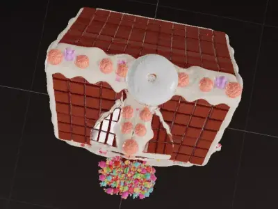 The 3D Gingerbread House Model 3D model