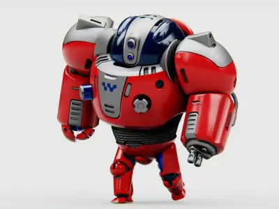 ASTRONAUT BOT Rigged for Unreal Engine - Unity - MIXAMO  3D model