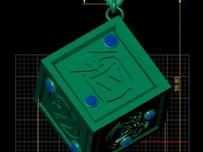 KIDS TOY DESIGN BOX PENDANT 3D PRINTABLE MODEL  3D print model