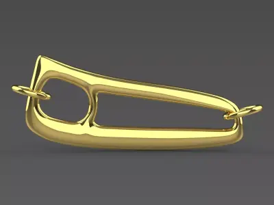 Stl 3dm gold Pendant Combining Innovation and Minimalism gp0332 3D print model