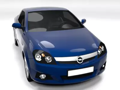 OPEL TIGRA CABRIO CLOSED LOWPOLY Low-poly 3D model