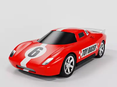 Toy car Low-poly 3D model