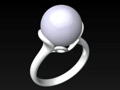 Pearl Ring - Womens Rings  -  N416314 3D print model