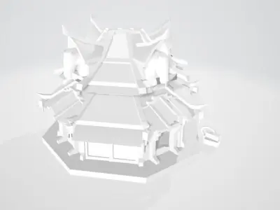 White film ancient architecture 3D model purchase