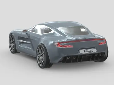 Aston Martin One77 Low-poly 3D model