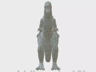 Lava Monster With Glowing Eyes 3D Model Low-poly 3D model