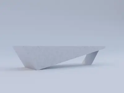 Public Seating Bench Free low-poly 3D model